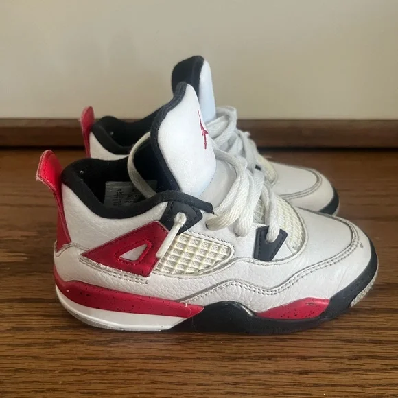 Jordan Kids - Jordan Retro 4 Red Cement Sz 10 - Picture 3 of 9